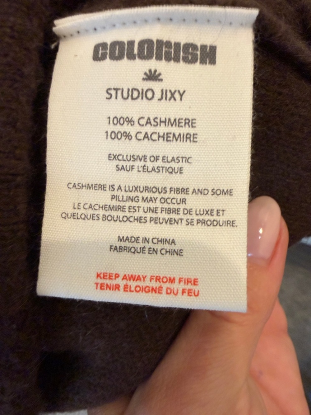 Womens Brown Textured Crewneck Sweater by Colorush Size S 100% cashmere NWOT - Picture 3 of 4